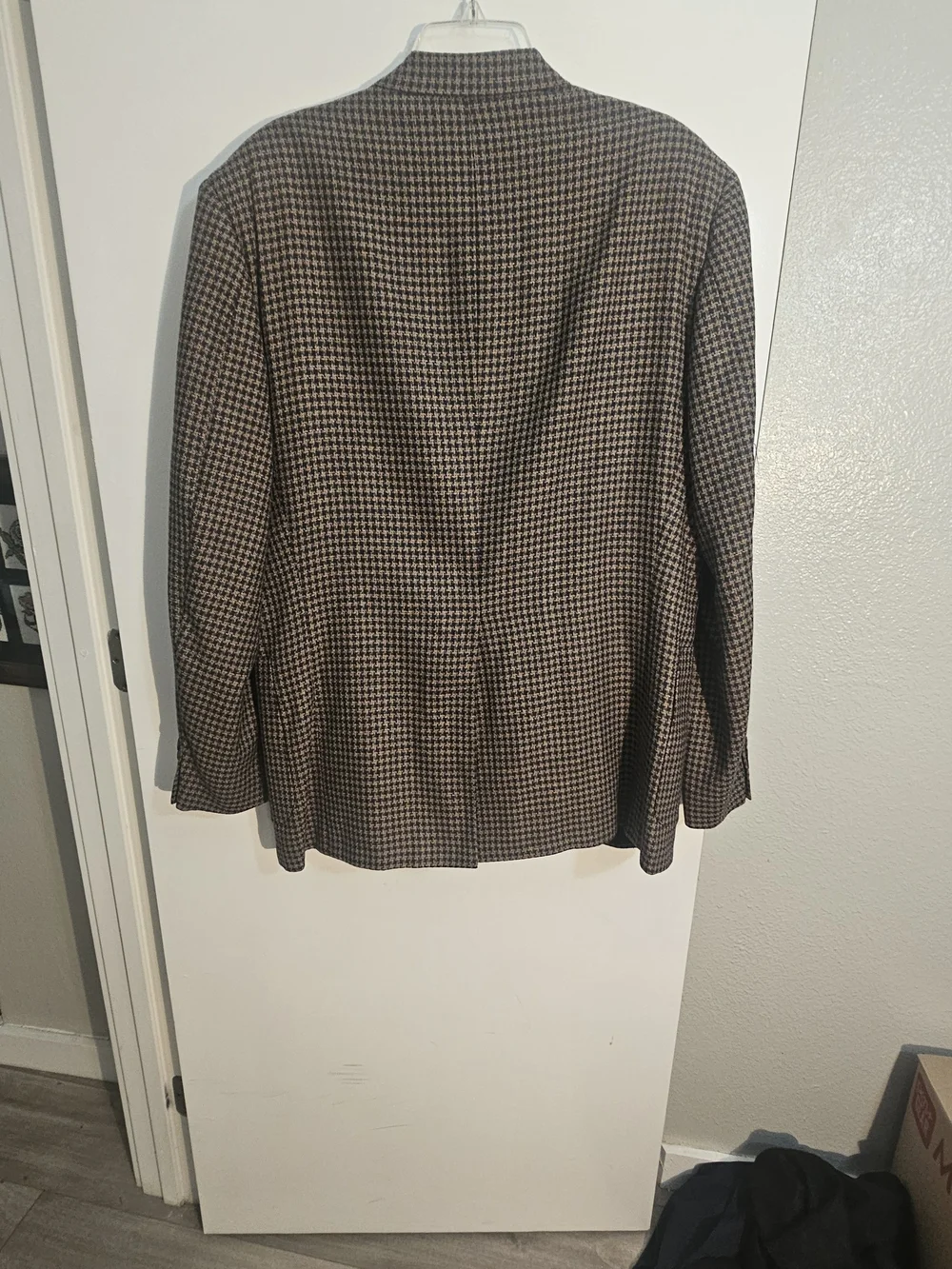 Vintage 1996 Tom James Custom Tailored Houndstooth Sport Coat Blazer Men's L/XL